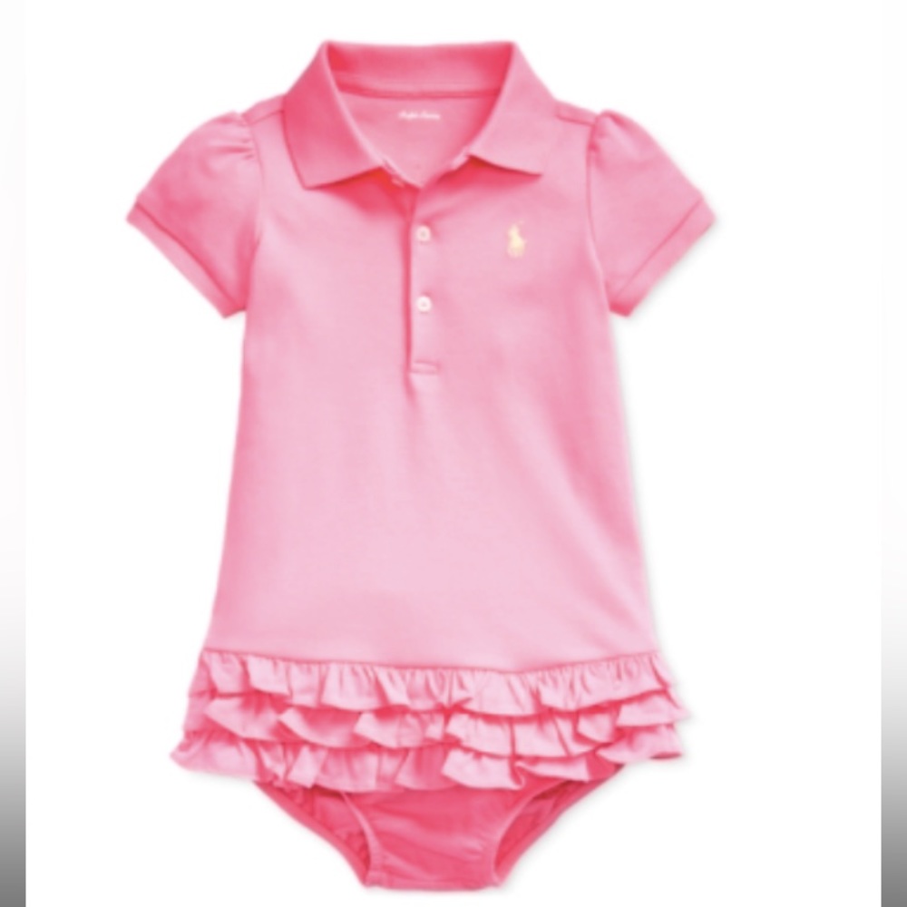 Ralph Lauren Polo infant collared shirt dress with bloomers size 12 month